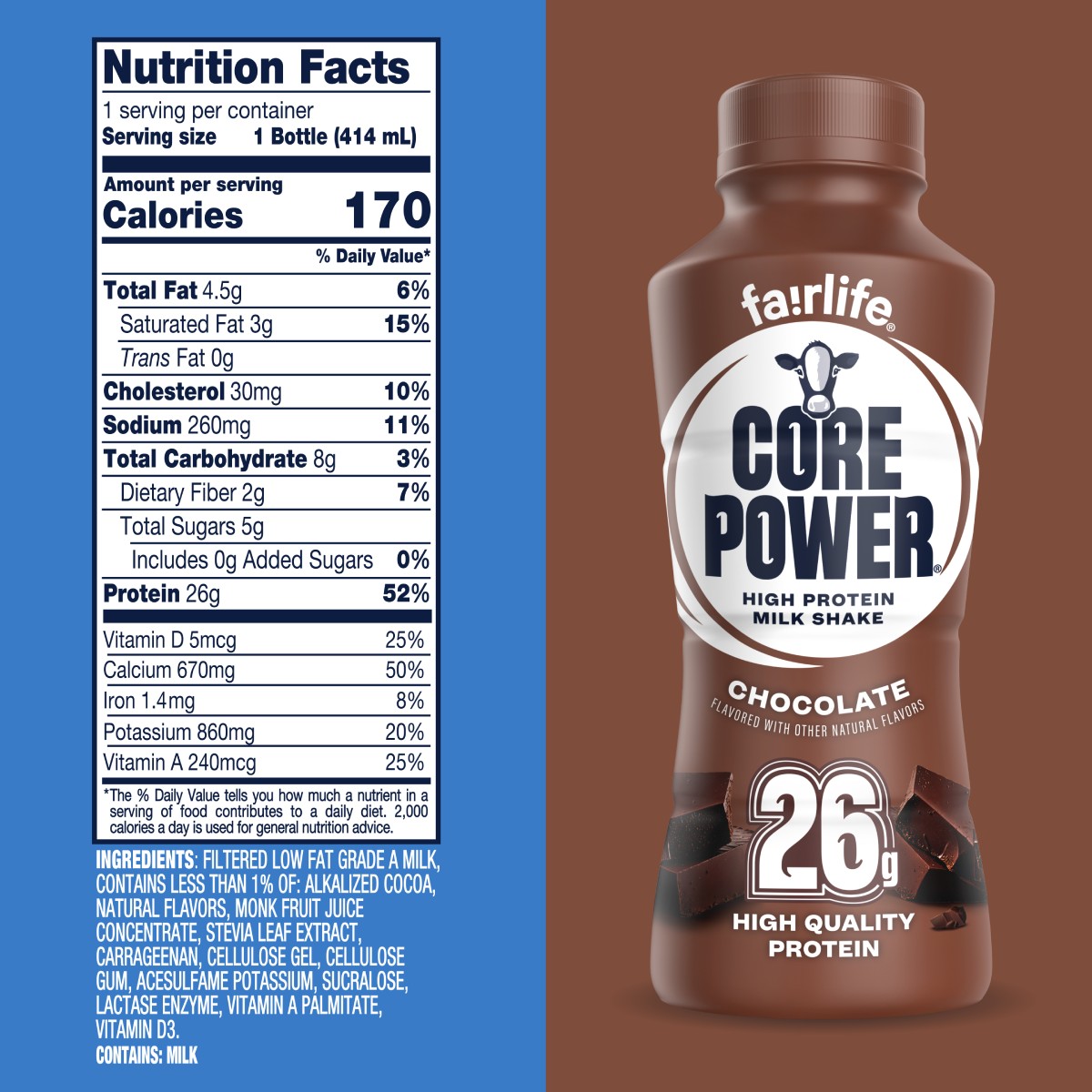 Core Power Chocolate High Protein Milkshake