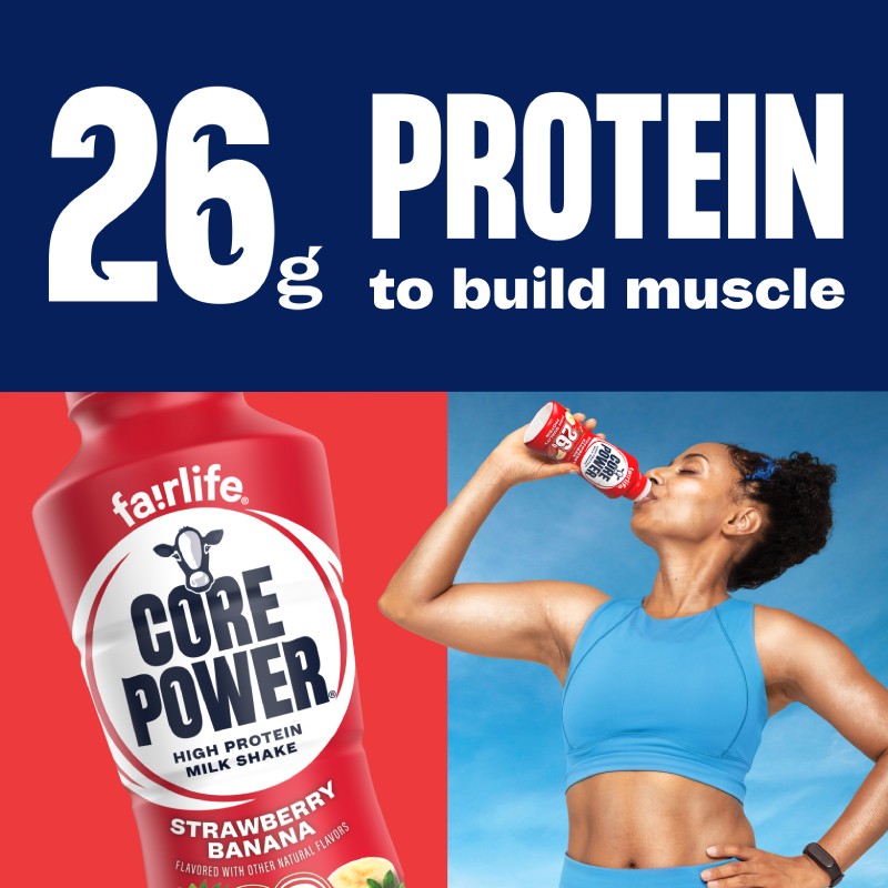 Strawberry Banana High Protein Milkshake