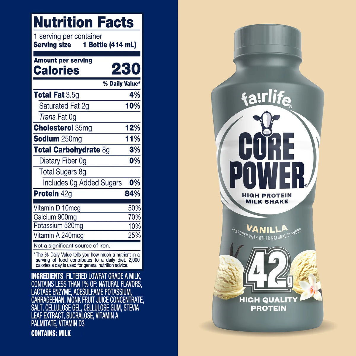 Vanilla High Protein Milkshake