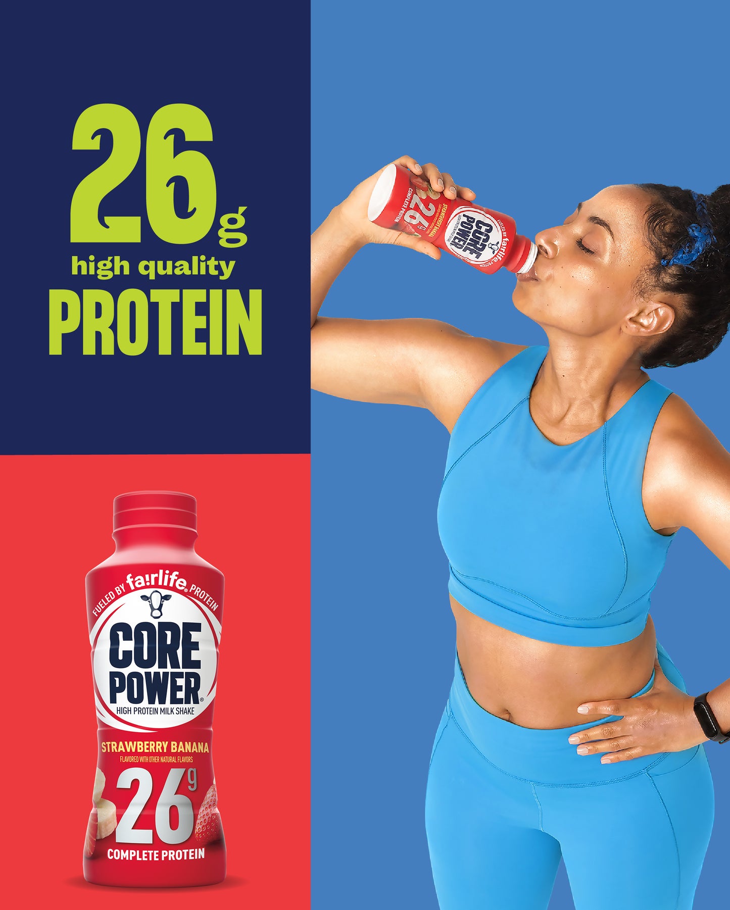 fairlife Core Power 26g high quality protein shake 14 fl oz (pack of 12); Strawberry Banana